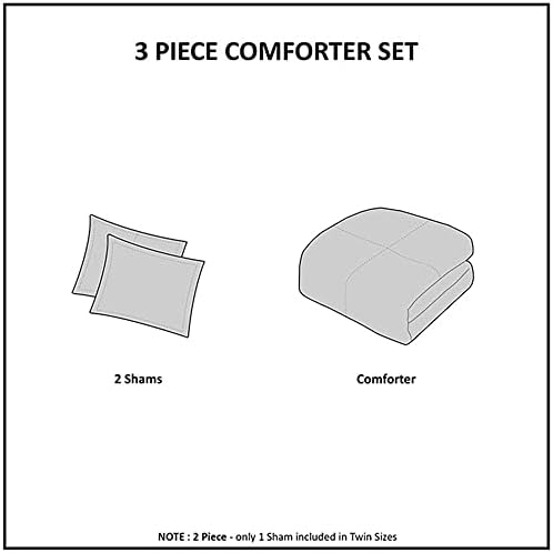 Madison Park Arya Plush Comforter Set Aqua 2 Piece 1
