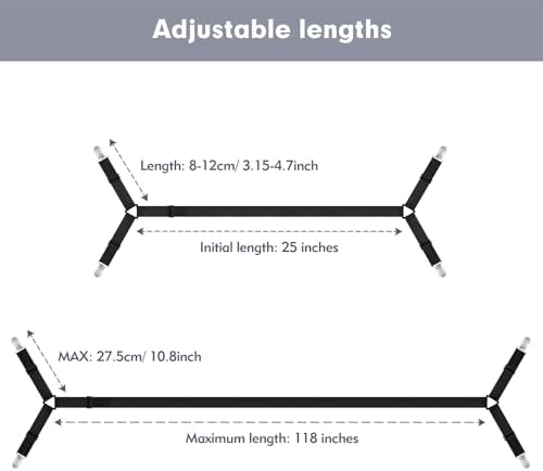 4 Pcs Adjustable Bed Sheet Straps for All Sizes