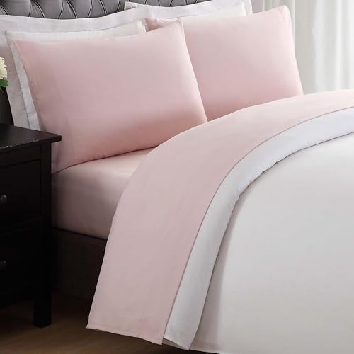 My World Solid 3-Piece Sheet Set Blush Twin XL 1