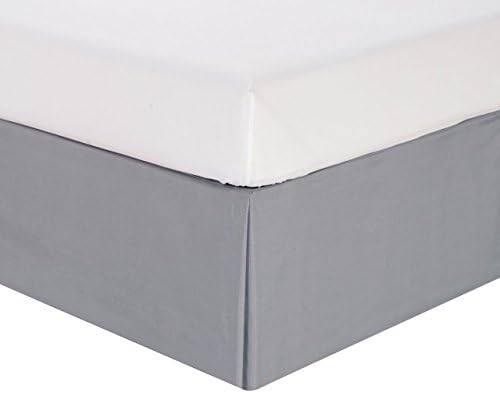 KingLinen King Wrinkle Resistant Drop Pleated Microfiber Bed Skirt Gray