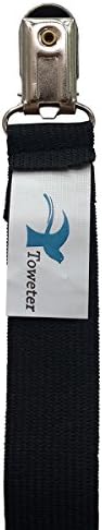 Toweter Bed Sheet Straps with Metal Clips - Black
