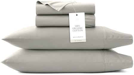Boll Branch Percale Hemmed Sheet Set - Twin Pewter