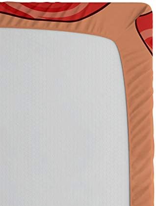 Ambesonne African Fitted Sheet Chocolate Salmon California King