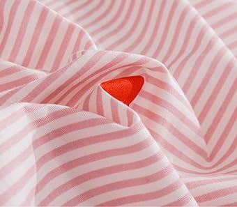 Striped Duvet Cover Set King Size 3 Pieces Kids Girls