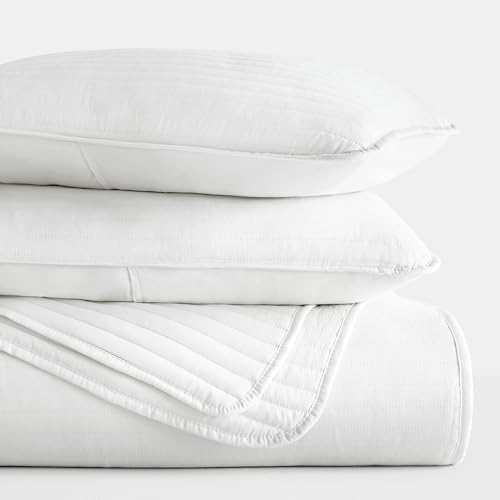 Linen Market Microfiber Quilt Coverlet Set Stripes Stitch