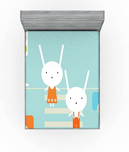 Ambesonne Bunny Fitted Sheet Traffic Rules