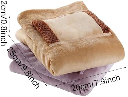 Electric Heated Throw Blanket with Pocket - Purple