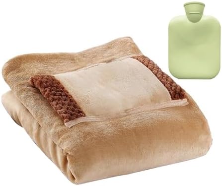 Electric Throw Blanket with USB Heating Thick and Soft Machine Washable Brown