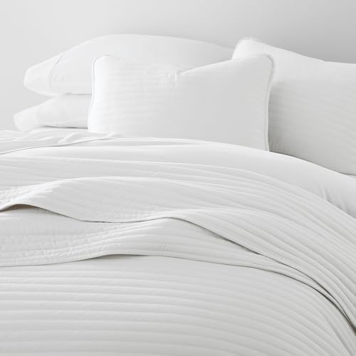 Linen Market Microfiber Quilt Coverlet Set Stripes Stitch