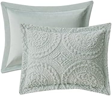 Madison Park Arya Plush Comforter Set Aqua 2 Piece 1
