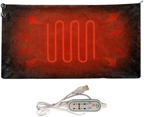Muzrunq USB Heated Throw Blanket 3 Heat Settings 3 Timer Settings