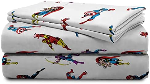 Saturday Park Marvel Avengers Full Sheet Set - 4 Piece Organic Cotton