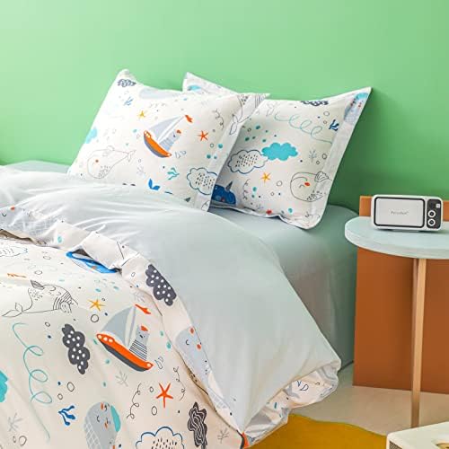 SimpleOpulence 3-Piece Organic Cotton Duvet Set with Zipper Closure