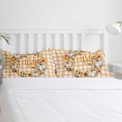 OComster California King Duvet Cover Set with Fall Floral Design