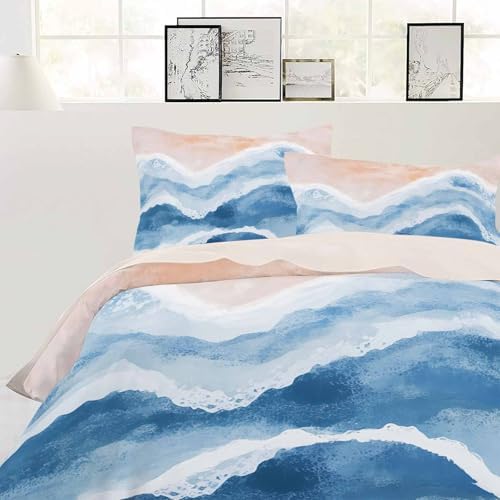 ZOE GARDEN Beach Blue Cal King Duvet Set
