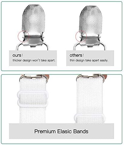 Goodtimes Adjustable Bed Sheet Clips 21-80 Heavy Duty Stretch Fasteners