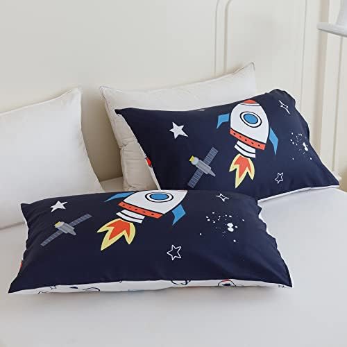 RYNGHIPY Space Rocket Comforter Set Twin Size