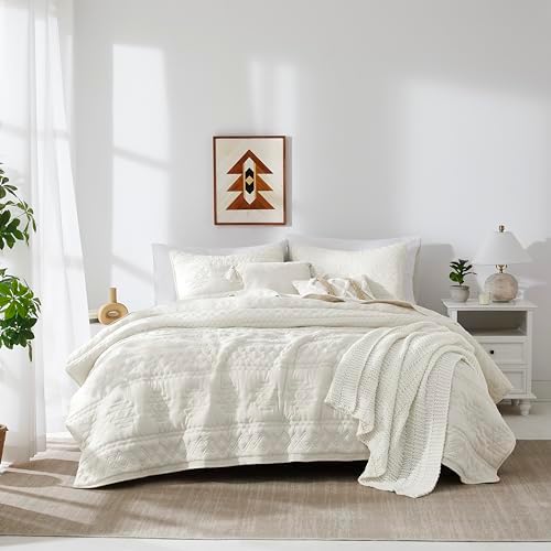 WDCOZY Boho Ivory Twin Bedding Set with 1 Pillow Sham 1