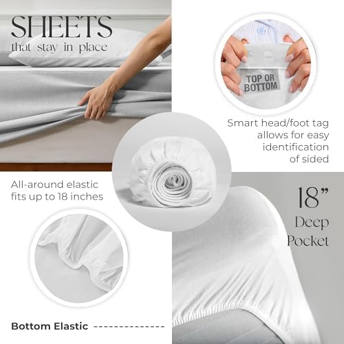 SUPREME ELEGANCE Organic Cotton Full Bed Sheet Set
