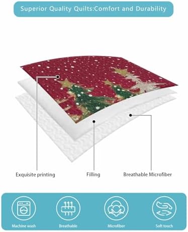 Chucoco Twin XL Quilt Set with Pillow Shams 1