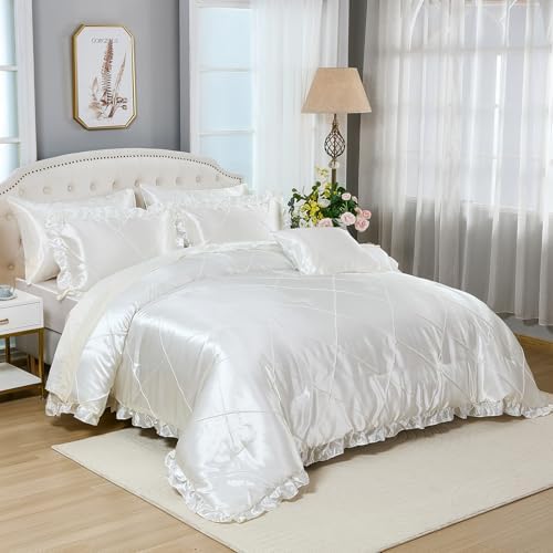 KING COMFORTER SET with SILK-LIKE SHEET SET