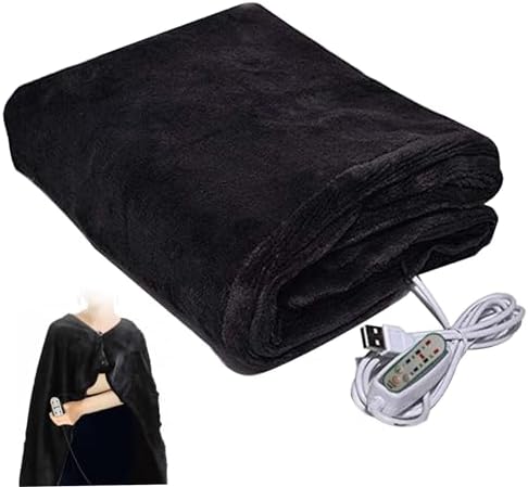 Muzrunq USB Heated Throw Blanket 3 Heat Settings 3 Timer Settings
