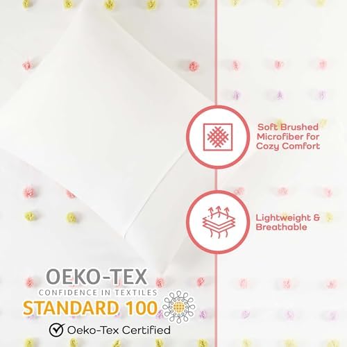 Mi Zone Kids Queen Duvet Cover Set with Pompom and Sham