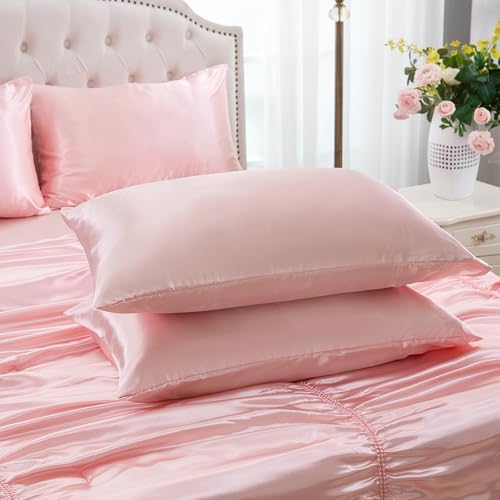 Bedorm 9 Pc Full Size Satin Comforter Set