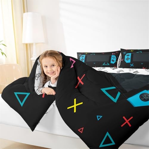 Feelyou Gamer Comforter Set for Boys Twin Size