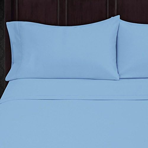 Pacific Linens Luxurious Sky Blue 4-Piece Bed Sheet Set