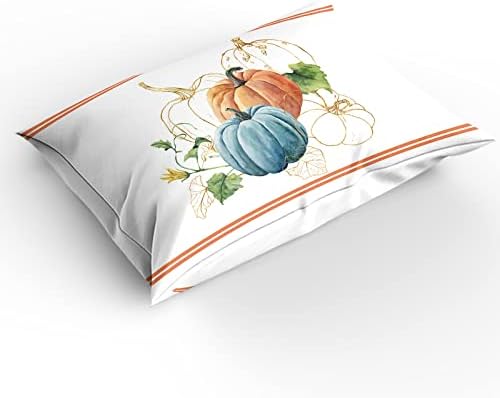 OComster Cal King Duvet Cover Set 3 Piece Pumpkin Striped
