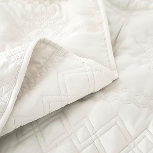 WDCOZY Boho Ivory Twin Bedding Set with 1 Pillow Sham 1