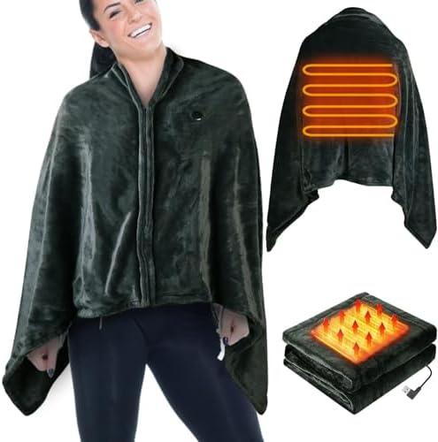 Moclever USB Heated Shawl with Zipper for Home Office 1