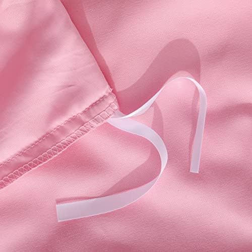 NTBAY Twin Duvet Cover Set with Pillow Sham Pink