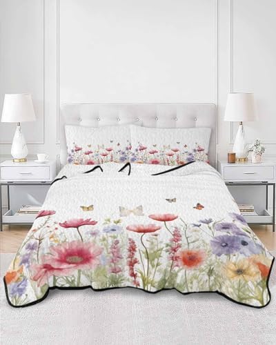 TocaHome Summer Quilt Set Twin XL 68x98 Inch 1