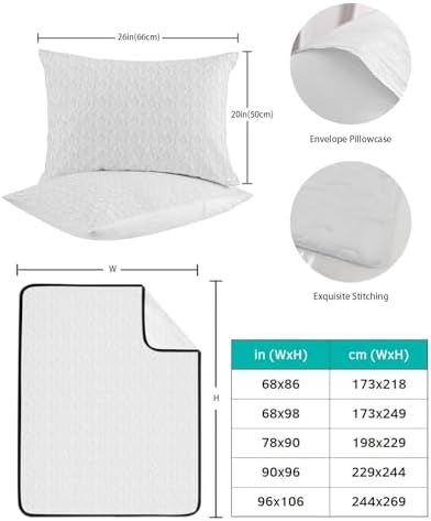 Chucoco Twin XL Quilt Bedding Set Watercolor Pattern
