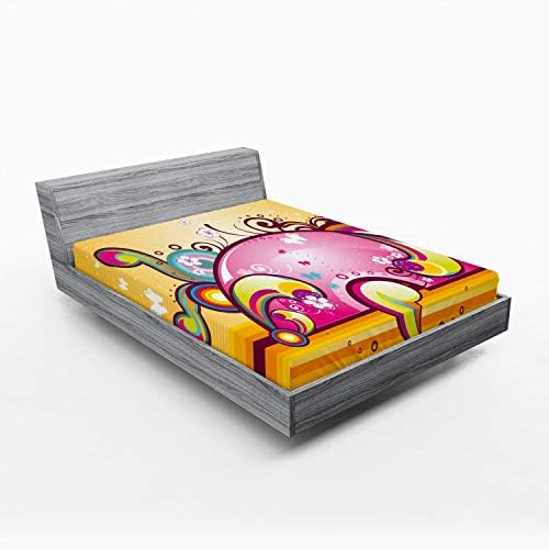 Ambesonne Marigold Pink California King Sheet Set