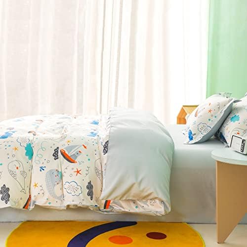 SimpleOpulence 3-Piece Organic Cotton Duvet Set with Zipper Closure
