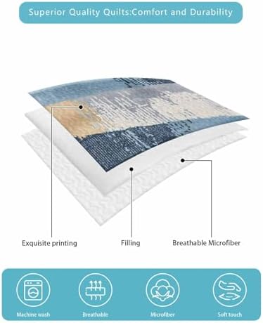 Chucoco Twin XL Quilt Bedding Set with 2 Pillow Shams