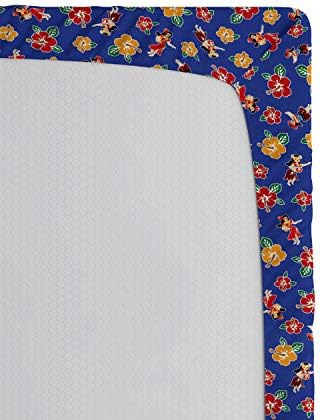 Ambesonne Hula Girl Fitted Sheet - Royal Blue Multicolor