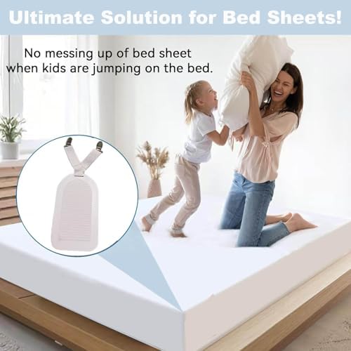 OUPUSES Bed Sheet Holders Straps 4pcs Adjustable