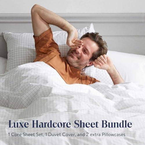 Brooklinen Luxury Sateen Sheet Set 7 Piece King Size White