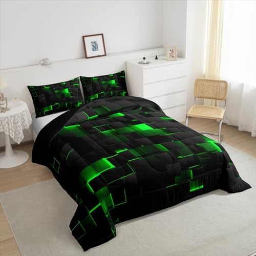 Erosebridal Queen Comforter Set Neon Geometric