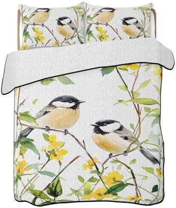 Chucoco Twin XL Quilt Bedding Set with Soft Coverlet and Pillow Shams
