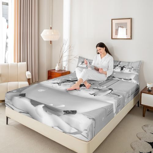 Manfei Cute Penguin Bedding Set Twin Size 1