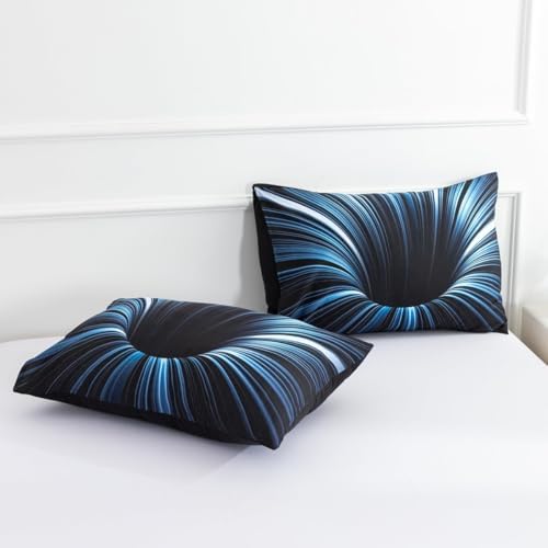 NTBED 3D Geometric Comforter Set for Kids Boys Teens Blue Twin