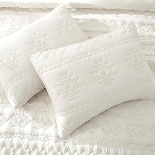 WDCOZY Boho Ivory Twin Bedding Set with 1 Pillow Sham 1