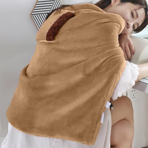 USB Rechargeable Heated Blanket with Weighted Design for Cozy Comfort