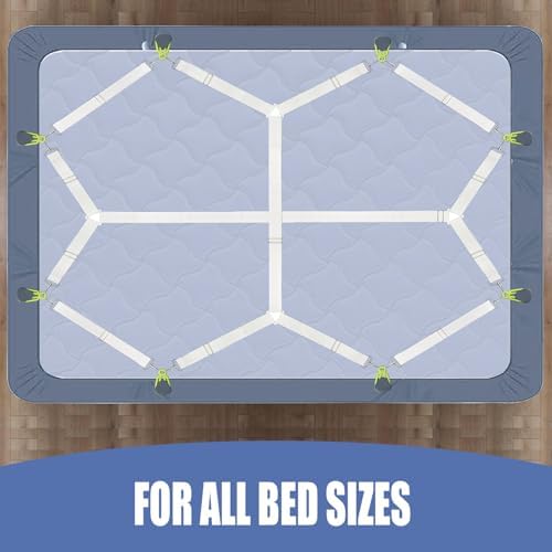 Tuyeabc Bed Sheet Straps PLUS for Twin Queen King Mattress 1