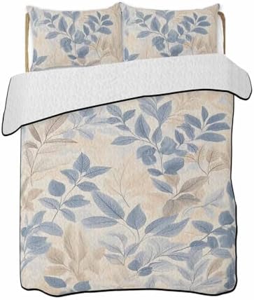 Chucoco Twin XL Quilt Set with 2 Pillow Shams 1